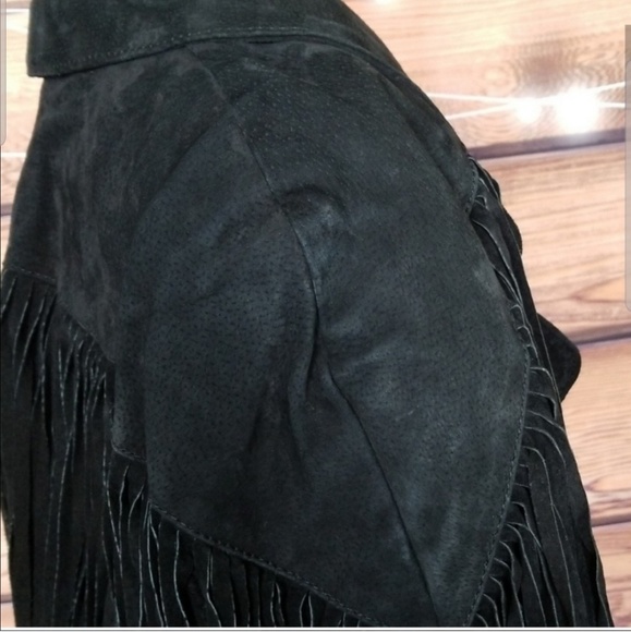 Vintage Leather Fringe Cropped Jacket - Picture 5 of 8